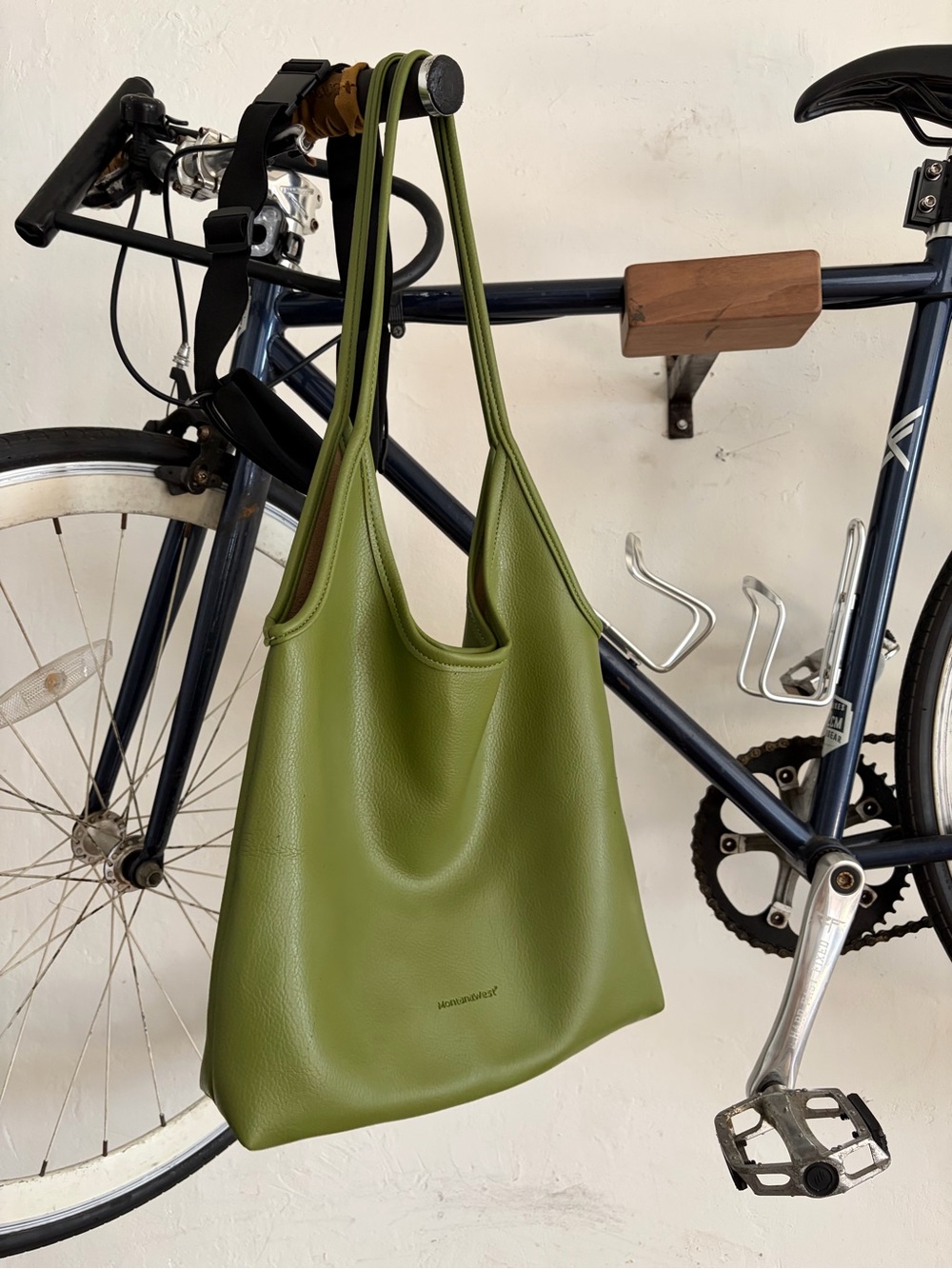 Montana West Olive Green Leather Shoulder Bag